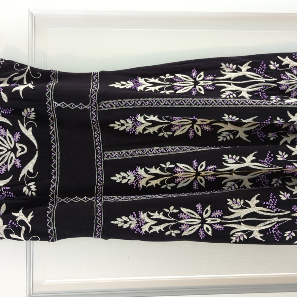 INC embroidered spaghetti strap dress M